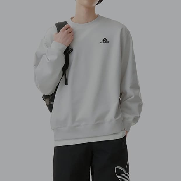 아디다스 로고 스웨트 맨투맨 M _ 남성