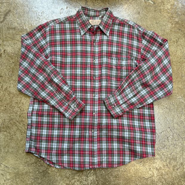 빈티지 체크 플란넬 셔츠