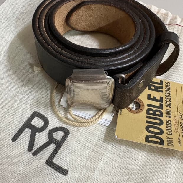 rrl 더블알엘 빈센스 벨트 레더 벨트 32