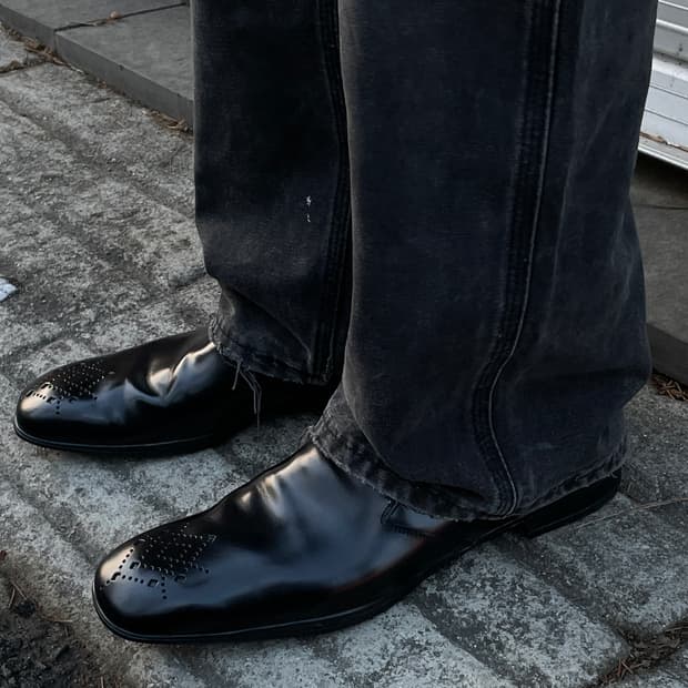 00s Prada Spazzolato Slip-on Loafers