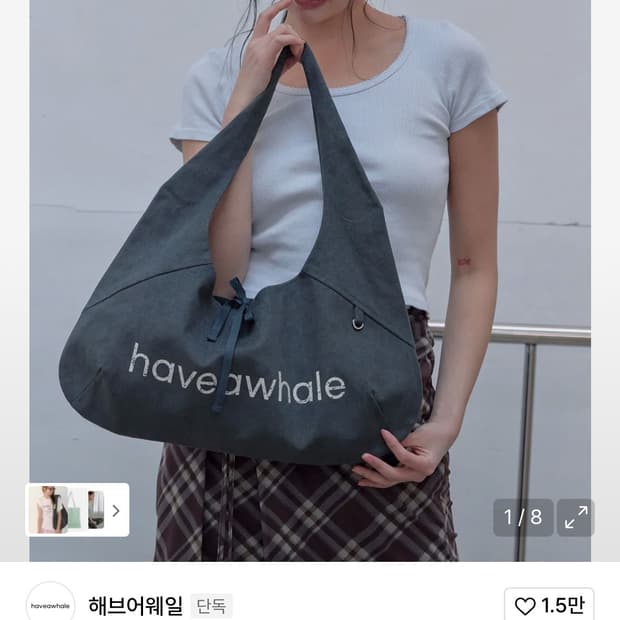 해브어웨일 바게트백