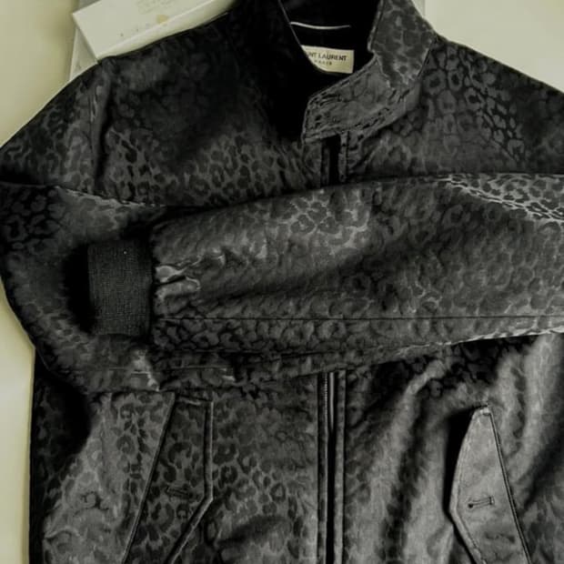구함)생로랑 레오파드 실크자켓 해링턴