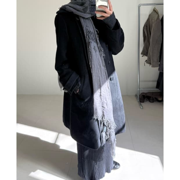 빈티지 앙고라 혼방 코트