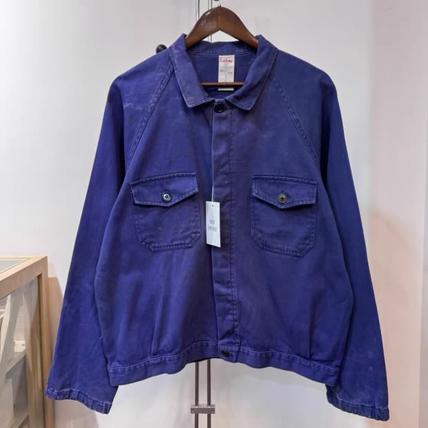 90s 유러피안 프렌치 워크자켓 (인디고 / 투포켓 숏 버전)
