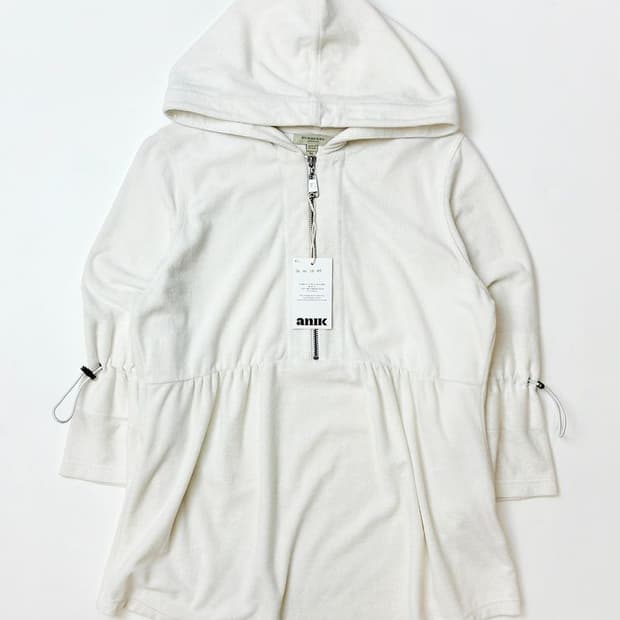 버버리 00s 셔링 7부핏 타올 후드티 PN5170