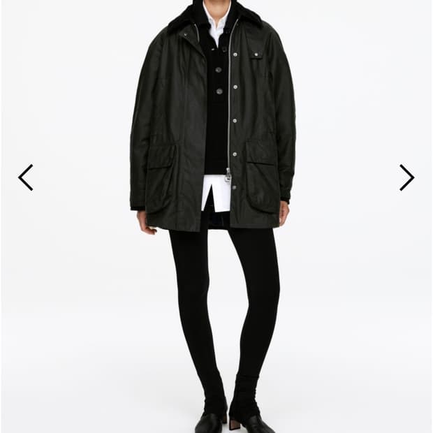 아르켓 바버 왁스 코팅 재킷 xxs