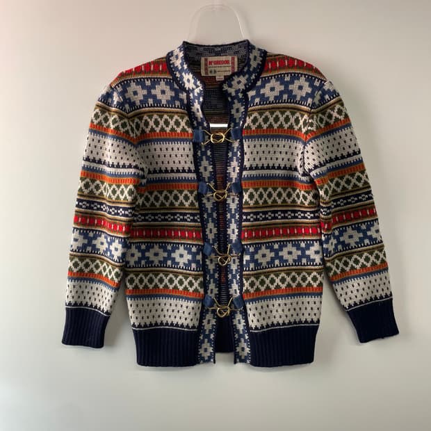 맥그리거 엔틱 울 노르딕 가디건