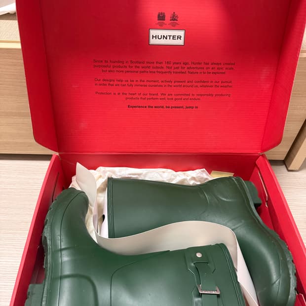 헌터 레인부츠 그린