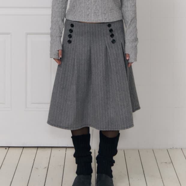 KANARI BUTTON SKIRT