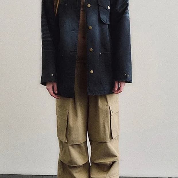 데어드 eyelet wide cargo pants