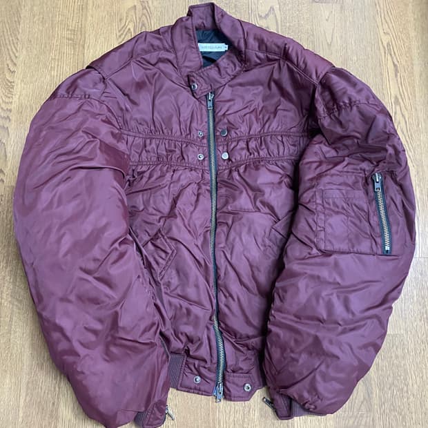 노쿨러스 바이커 봄버 자켓 버건디 2사이즈