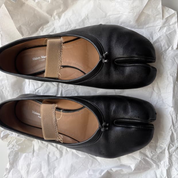 [39] Tabi 엘라스틱 밴드 발레리나 타비 플랫 블랙