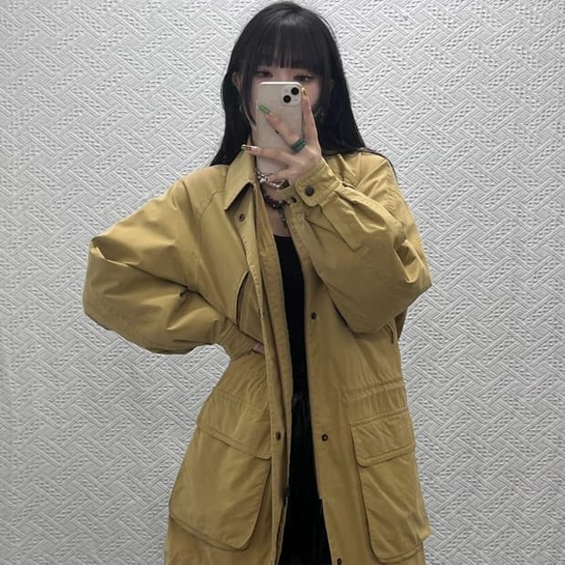 버버리 캐주얼 빈티지 스윙톱 롱 야상 워크 자켓 M C09544