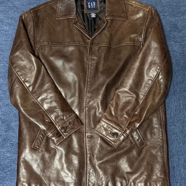Gap 레더 카코트 다크 브라운 Msize