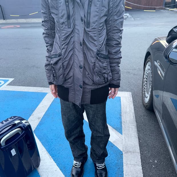 그레이 셔링 빈티지 자켓