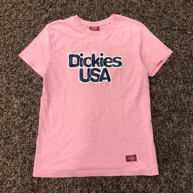 S 디키즈 핑크 로고 티셔츠
