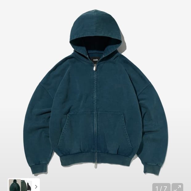 스웨이드 CROPPED WASED HOOD ZIP UP