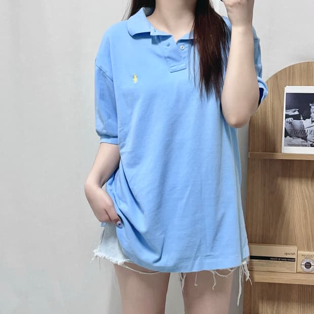 [정품] 폴로 소라 / 옐로우포니 반팔카라티 [ L ]
