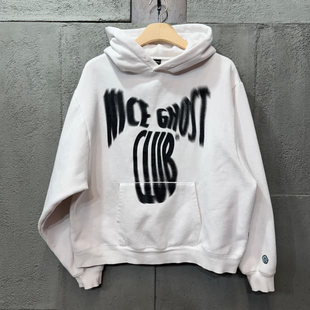 나이스고스트클럽 스크림 로고 스웻 후드티 (S)  