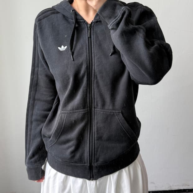 [XL] 아디다스 블랙 후드집업