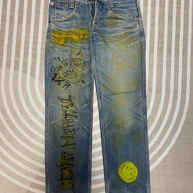 리바이스 702 페인팅 커스텀 청바지