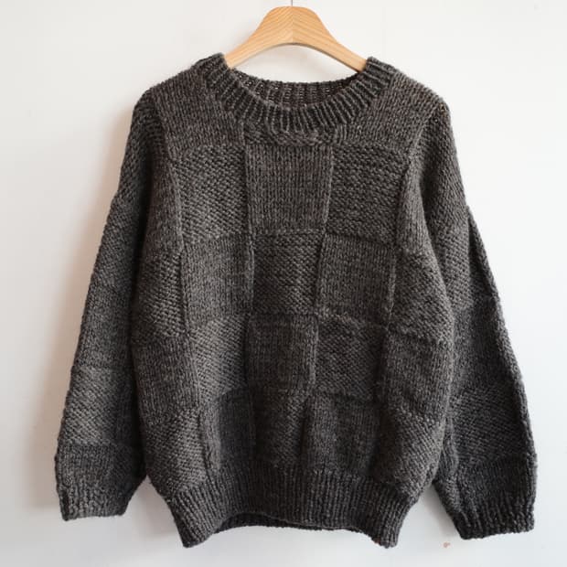 Japan brand 패턴 울 니트 