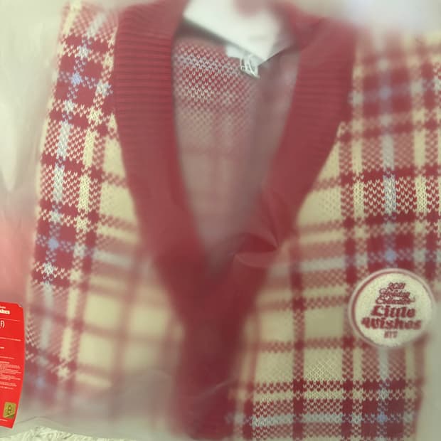 BTS Little Wishes 체크 가디건 (RD_F) 방탄소년단