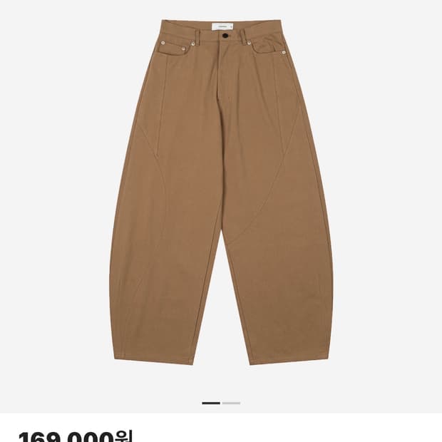 (1) 웨이비니스 오블리크 커브드 치노팬츠 샌드 카멜