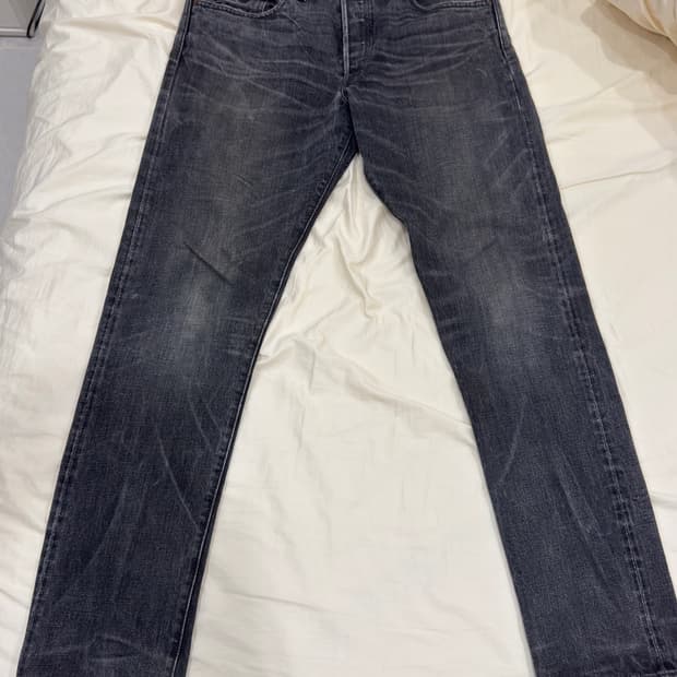 RRL 블랙 워시 데님 슬림네로우 32/32 팝니다.