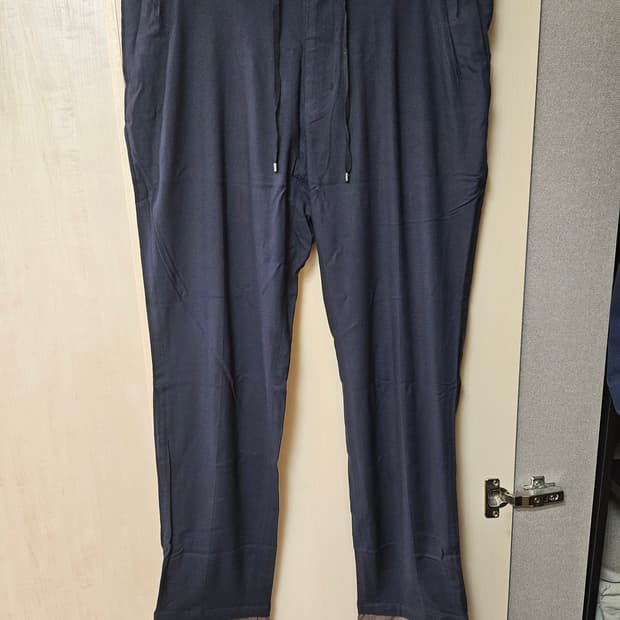 우영미 남성 배색 바지 네이비 34