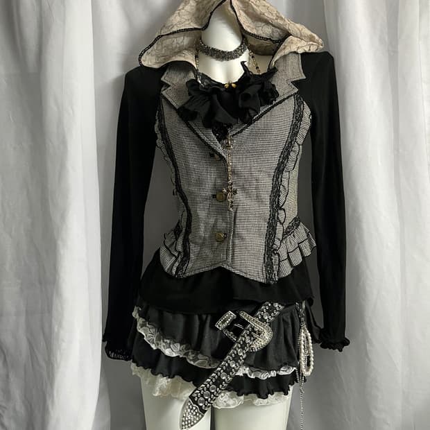 Axes femme vest 엑시즈팜 후드 베스트 공겜여주