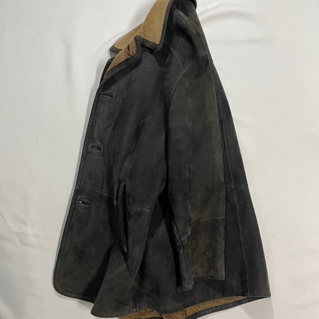 80‘s 빈티지 램스킨 무스탕 랜치 코트