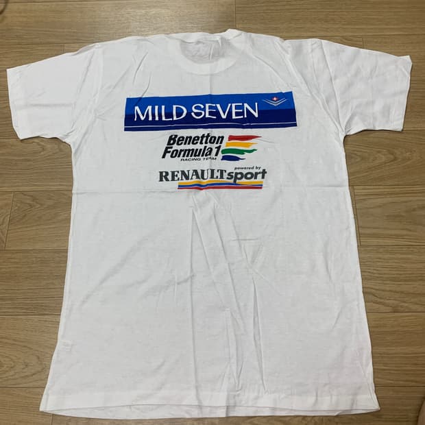 100)Benetton 베네통 포뮬러1 마일드세븐 싱글스티치 반팔티