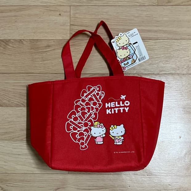 헬로키티 레드 보냉백 토트백