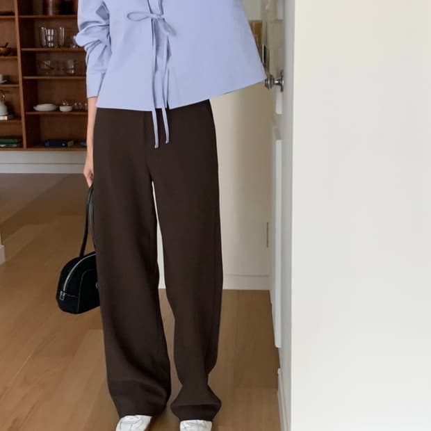 (새상품, 미개봉) 98도씨 워크 히든밴딩 일자 슬랙스 (도톰ver.)