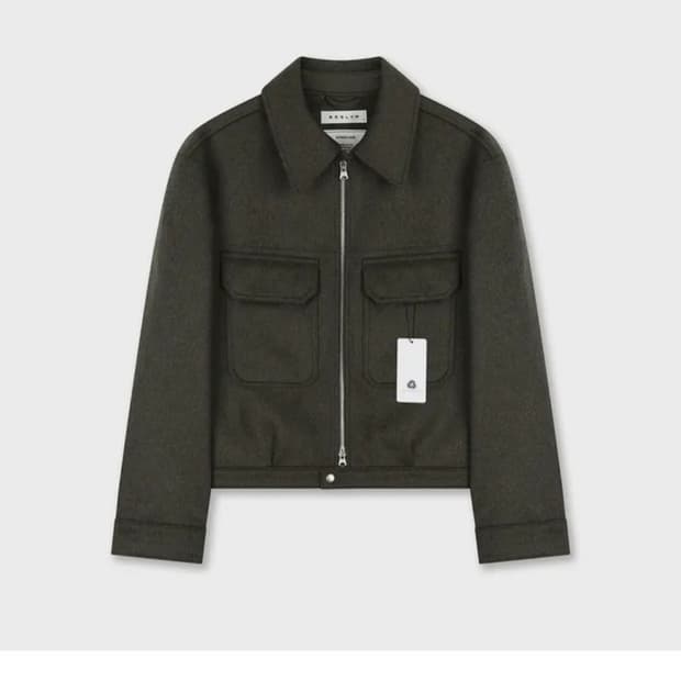 비슬로우 캐시미어 밀리터리 자켓 다크올리브 S