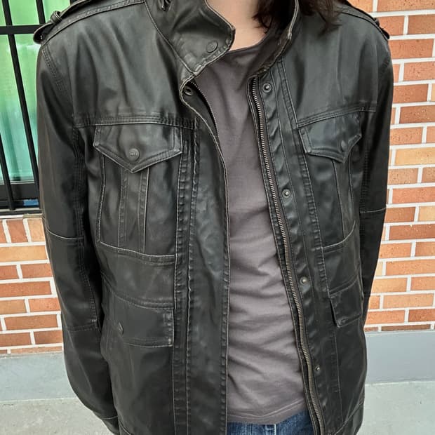 (L)Levis 레더자켓