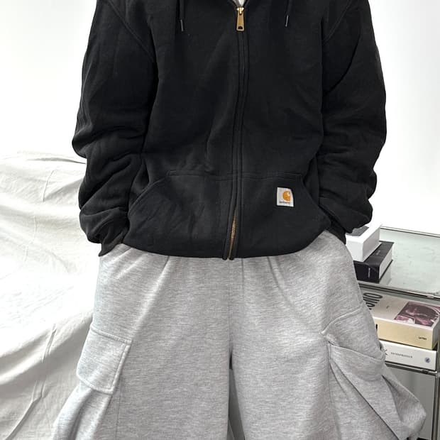 칼하트 블랙 후드집업 M