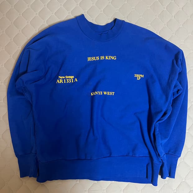 L 칸예 JIK vinyl crewneck 바이닐 크루넥 스웻셔츠 맨투맨
