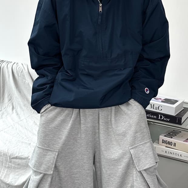 챔피온 어센틱 네이비 아노락 L