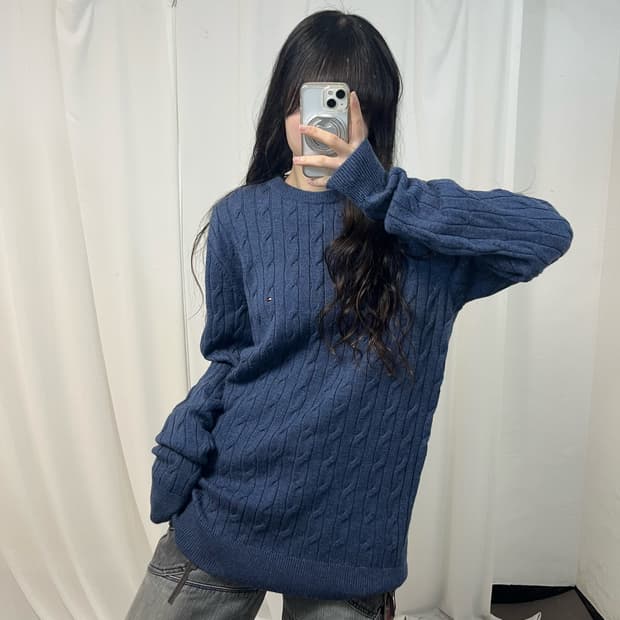Tommy Hilfiger Navy Cable Knit