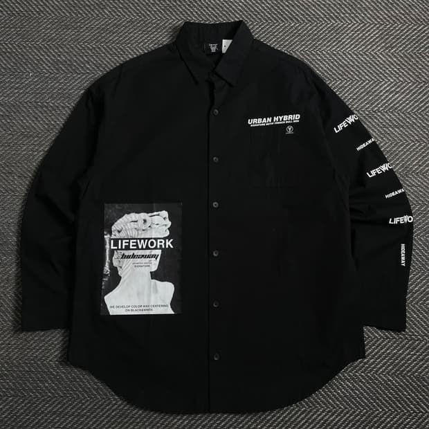 라이프워크 빅로고 프린팅 박시핏 셔츠o 4301