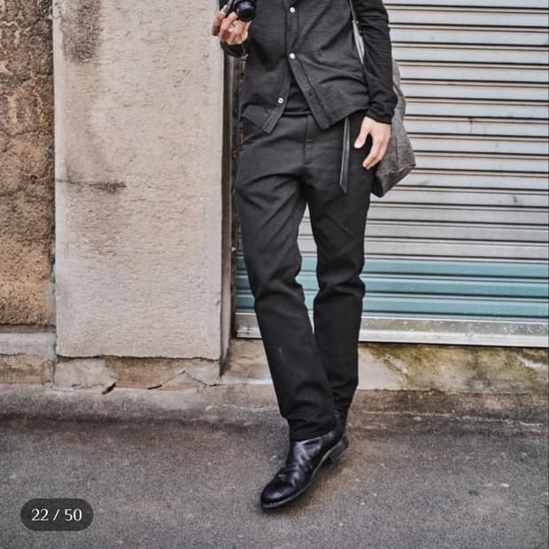 Mono prive textured straight pants