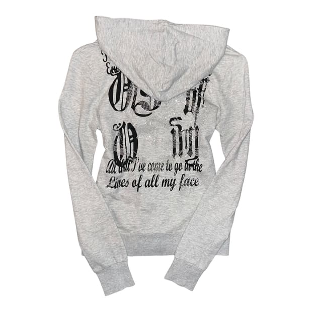 M.K.R 엠케이알 해골큐빅 프린팅 후드집업 y2k펑크갸루