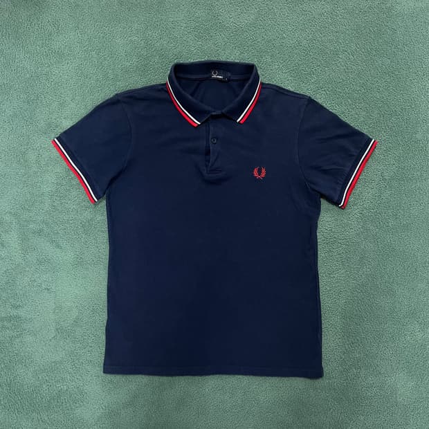 프레드 페리 로고 카라 반팔