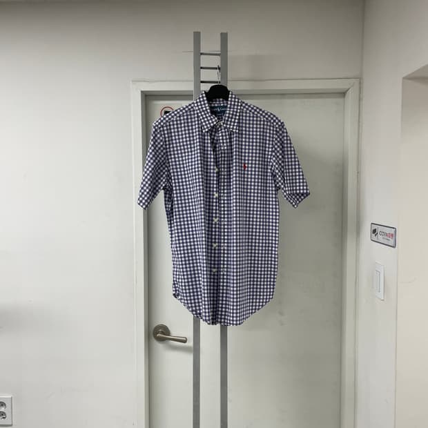 폴로 랄프로렌 깅엄 체크 반팔 셔츠 M