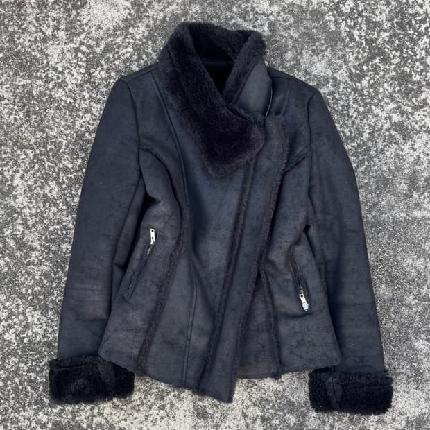 Asymmetrical Shearling Jacket
