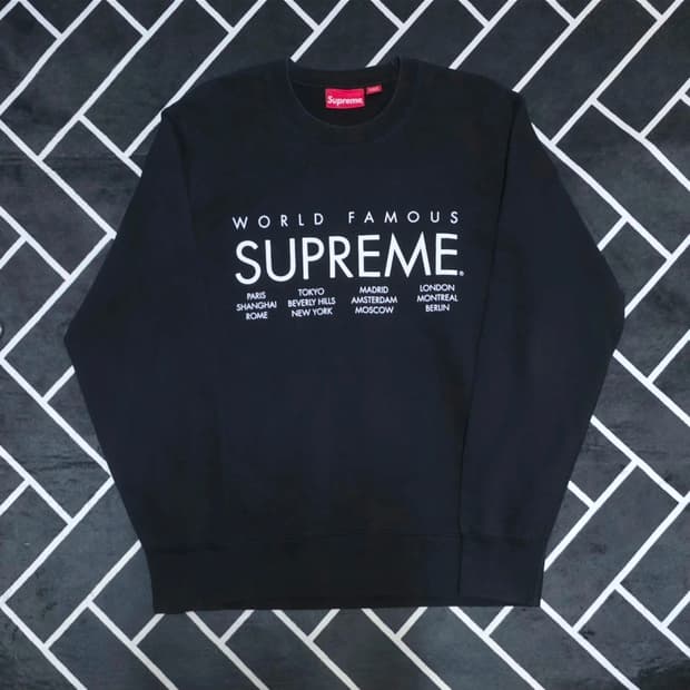 슈프림 월드페이머스 맨투맨 