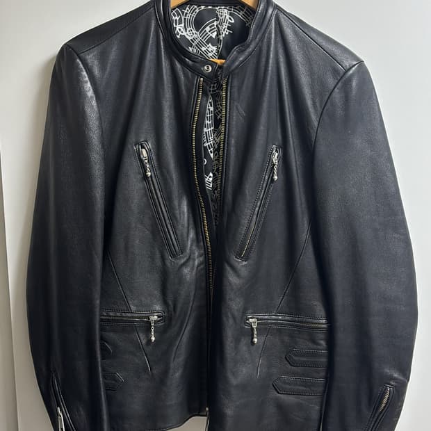 넘버나인 레더 볼체인 라이더자켓 2사이즈