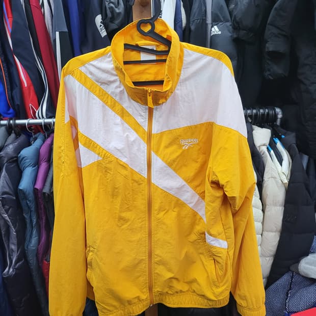 리복 옐로우 바람막이 자켓 하의 셋트 2xl